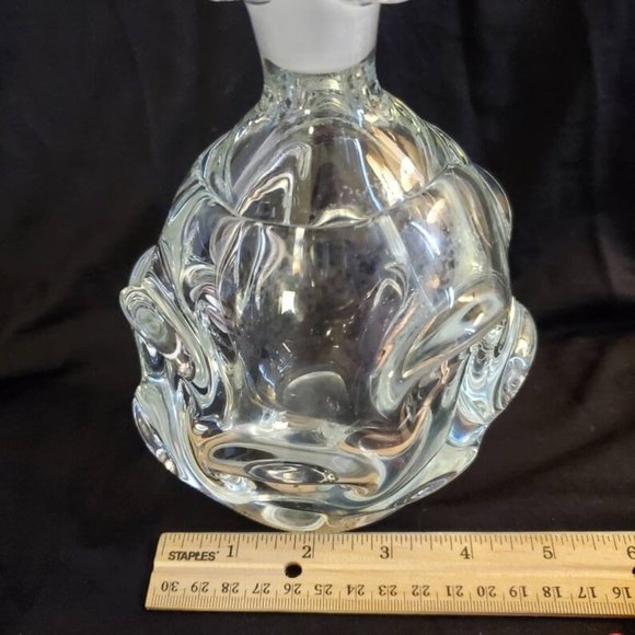 Aseda Sweden MCM Decanter designer Börne Augustsson 1948 fluted thumbprint, Clea - Picture 3 of 5